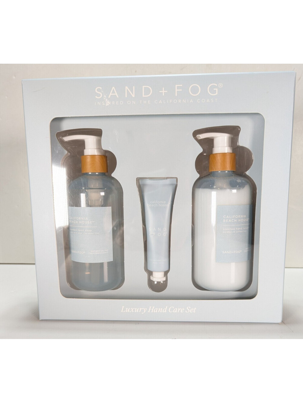 Sand + Fog California Beach House Luxury Hand Care Set- Hand Lotion, Soap, Cream